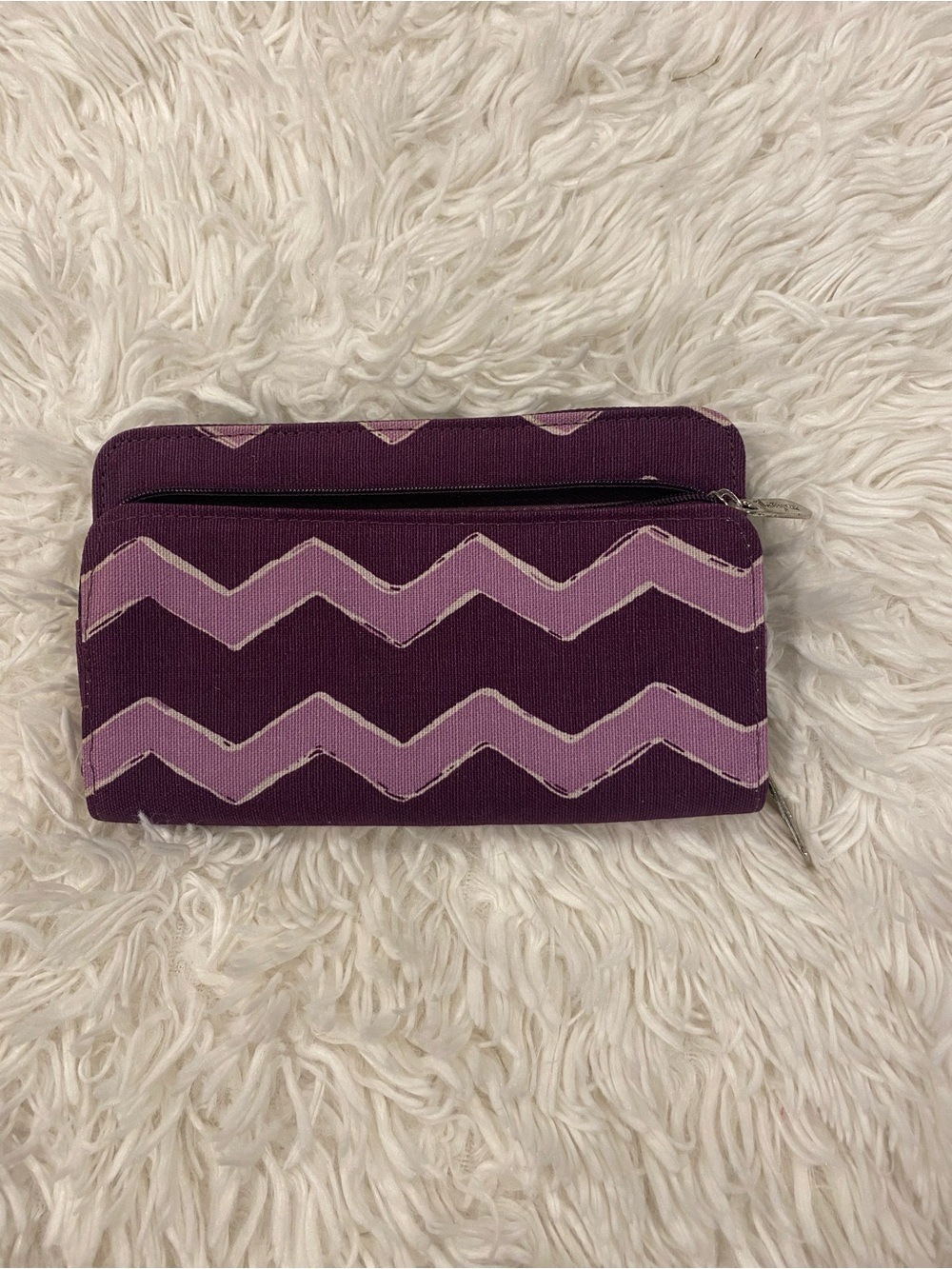 Thirty-One Purple Chevron Wallet